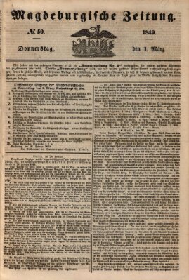 Magdeburgische Zeitung Donnerstag 1. März 1849