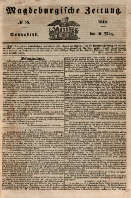 Magdeburgische Zeitung Samstag 10. März 1849