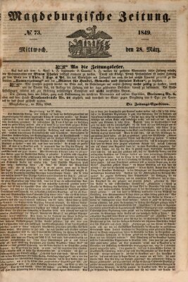 Magdeburgische Zeitung Mittwoch 28. März 1849