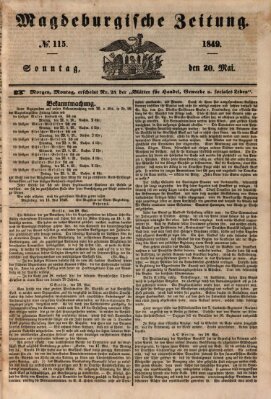 Magdeburgische Zeitung Sonntag 20. Mai 1849