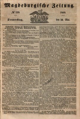 Magdeburgische Zeitung Donnerstag 24. Mai 1849