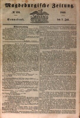 Magdeburgische Zeitung Samstag 7. Juli 1849