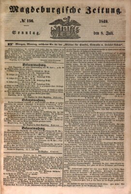 Magdeburgische Zeitung Sonntag 8. Juli 1849