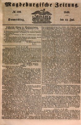 Magdeburgische Zeitung Donnerstag 12. Juli 1849