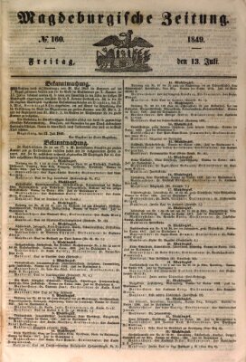 Magdeburgische Zeitung Freitag 13. Juli 1849