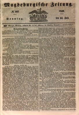 Magdeburgische Zeitung Sonntag 22. Juli 1849