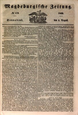 Magdeburgische Zeitung Samstag 4. August 1849