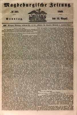 Magdeburgische Zeitung Sonntag 12. August 1849