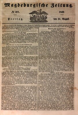 Magdeburgische Zeitung Freitag 31. August 1849