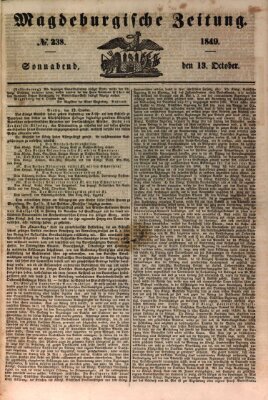 Magdeburgische Zeitung Samstag 13. Oktober 1849