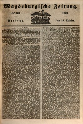 Magdeburgische Zeitung Freitag 19. Oktober 1849