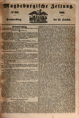 Magdeburgische Zeitung Donnerstag 25. Oktober 1849