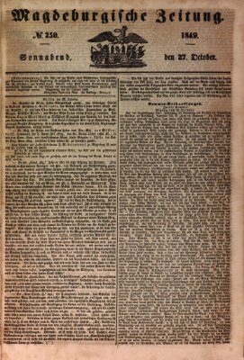 Magdeburgische Zeitung Samstag 27. Oktober 1849