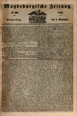 Magdeburgische Zeitung Donnerstag 8. November 1849