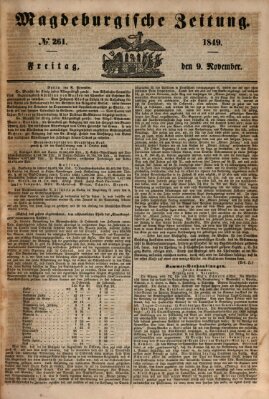 Magdeburgische Zeitung Freitag 9. November 1849