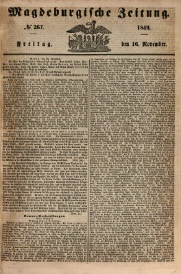 Magdeburgische Zeitung Freitag 16. November 1849