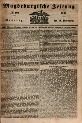 Magdeburgische Zeitung Sonntag 18. November 1849