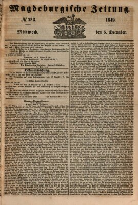 Magdeburgische Zeitung Mittwoch 5. Dezember 1849