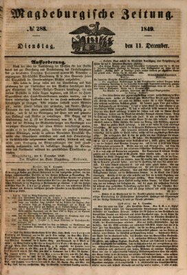 Magdeburgische Zeitung Dienstag 11. Dezember 1849