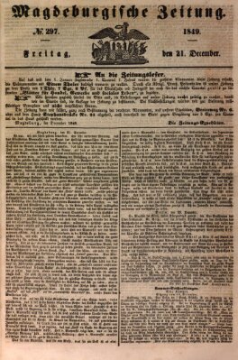 Magdeburgische Zeitung Freitag 21. Dezember 1849