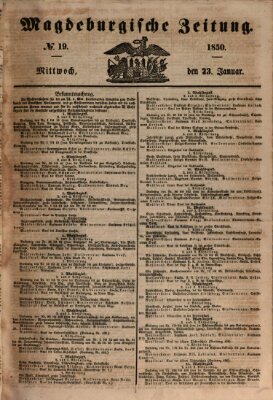 Magdeburgische Zeitung Mittwoch 23. Januar 1850