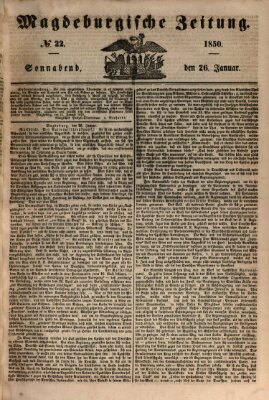 Magdeburgische Zeitung Samstag 26. Januar 1850