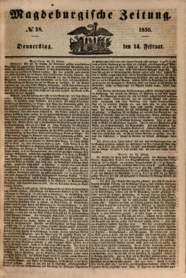 Magdeburgische Zeitung Donnerstag 14. Februar 1850