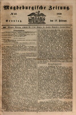 Magdeburgische Zeitung Sonntag 17. Februar 1850