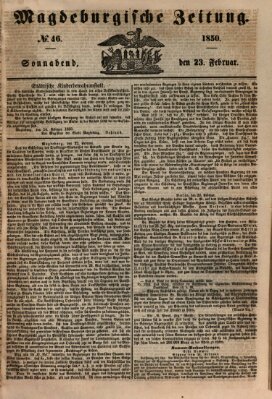 Magdeburgische Zeitung Samstag 23. Februar 1850