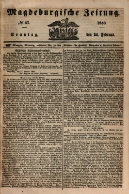 Magdeburgische Zeitung Sonntag 24. Februar 1850