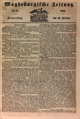 Magdeburgische Zeitung Donnerstag 28. Februar 1850