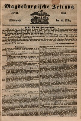 Magdeburgische Zeitung Mittwoch 20. März 1850