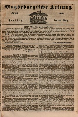 Magdeburgische Zeitung Freitag 22. März 1850