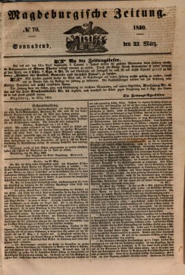 Magdeburgische Zeitung Samstag 23. März 1850