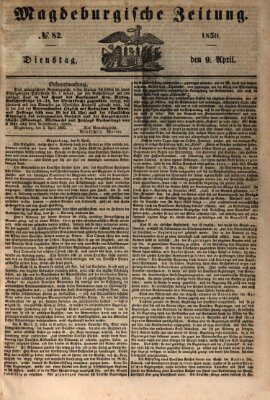 Magdeburgische Zeitung Dienstag 9. April 1850