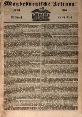 Magdeburgische Zeitung Mittwoch 10. April 1850