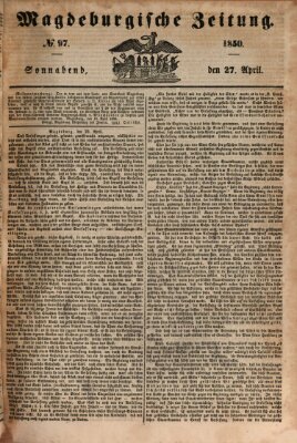 Magdeburgische Zeitung Samstag 27. April 1850