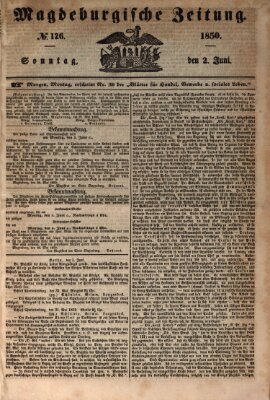 Magdeburgische Zeitung Sonntag 2. Juni 1850