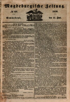 Magdeburgische Zeitung Samstag 15. Juni 1850