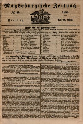 Magdeburgische Zeitung Freitag 28. Juni 1850