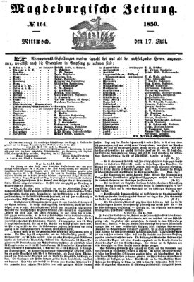 Magdeburgische Zeitung Mittwoch 17. Juli 1850