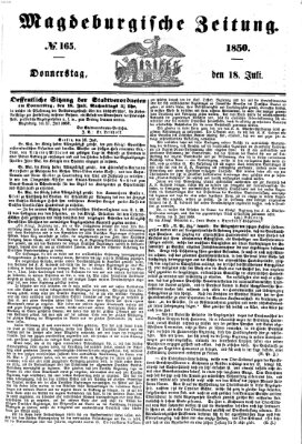 Magdeburgische Zeitung Donnerstag 18. Juli 1850