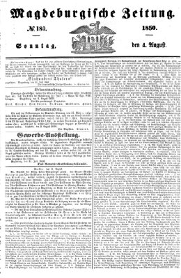 Magdeburgische Zeitung Sonntag 4. August 1850