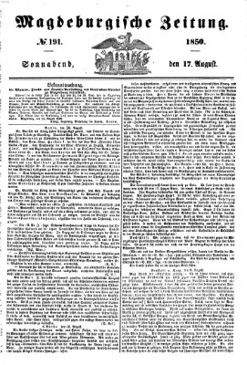 Magdeburgische Zeitung Samstag 17. August 1850