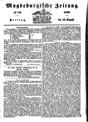 Magdeburgische Zeitung Freitag 23. August 1850