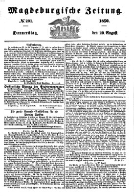 Magdeburgische Zeitung Donnerstag 29. August 1850