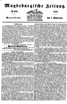 Magdeburgische Zeitung Samstag 7. September 1850