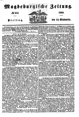 Magdeburgische Zeitung Freitag 13. September 1850