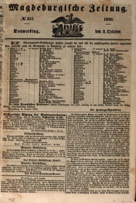 Magdeburgische Zeitung Donnerstag 3. Oktober 1850