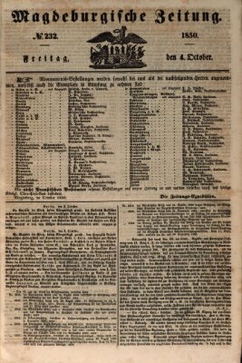 Magdeburgische Zeitung Freitag 4. Oktober 1850